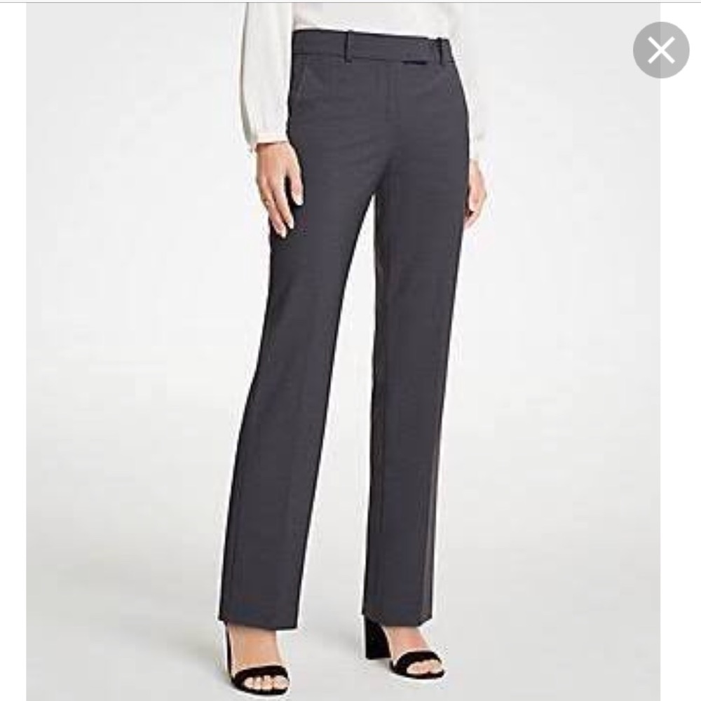 Ann Taylor- Curvy fit wool trousers in charcoal